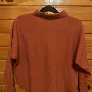 Milano Women's Cowl Neck Sweater in Rust